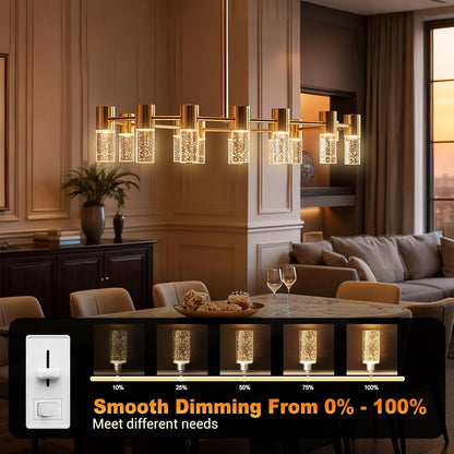 LED Bulb,5W,3000K,500Lm Dimmable E26 Acrylic Bubble Bulb with Ceramic Base, Suitable for E26 Lighting Fixtures Including Chandeliers, Wall Sconces, Table Lamps, and Vanity Lights